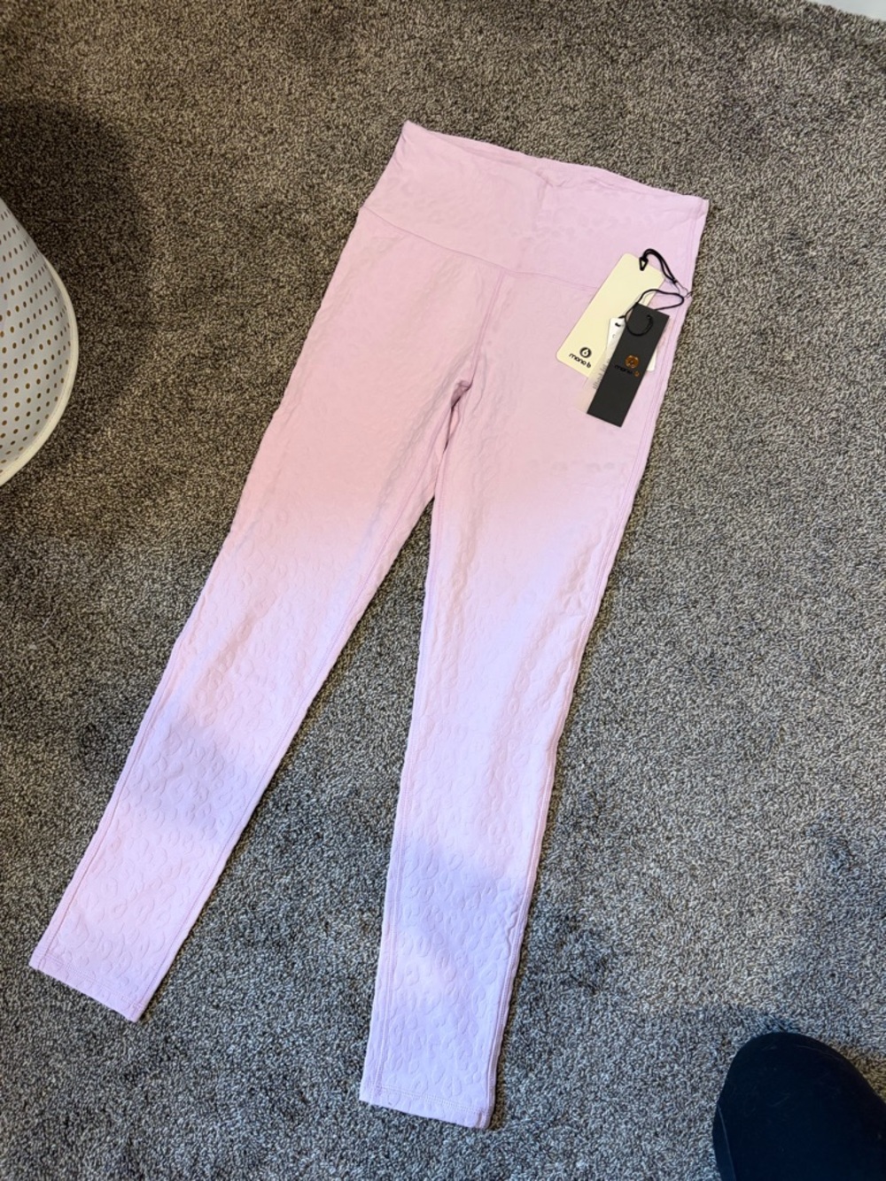 Mono B Light Lavender Textured High-Waist Leggings